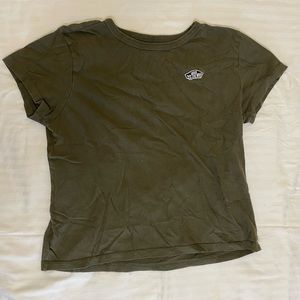 Women’s Vans T-shirt. Size Large, Olive Green